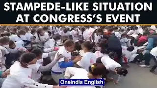 Stampede like situation at Congress&rsquo;s marathon in Uttar Pradesh, Watch | Oneindia News