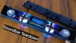 Amazon basics 16 watt RGB soundbar dissembling/teardown. RGB soundbar teardown. Unscrew rgb soundbar
