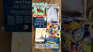 Derwent Inktense - Pencils vs Blocks #shortsfeed #comparison #art