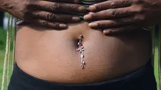 Red Butterfly Dangle Belly Ring & Belly Button Piercing 🦋