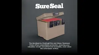 FireKing SureSeal Fire Safe with Key Lock 1 Half Hour Fire Rated UL Rated & 80 Hour Water Resistant