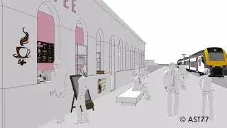 3D-animatie: De ideeën van burgers voor de herbestemming van het stationsgebouw in Tienen - AST77