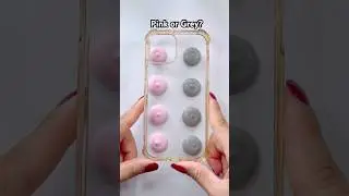 Two Color Phone Case Painting 💗🩶 #myshinyart #iphonecase #acrylicart #aestheticart