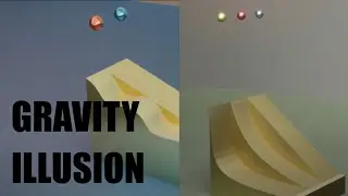 gravity illusion | race between balls |