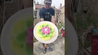 Reversing giant fairy floss #shorts #cottoncandy #asmrcandy #hmdelish