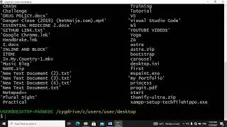How to create Files through your Cygwin Terminal