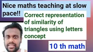 Correct representation of similarity of triangles using letters concept | math