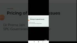 Pricing of material issues 2