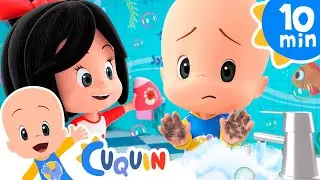 Cuquin washing his hands | Songs and Education with Cleo and Cuquin
