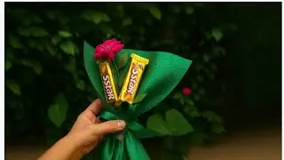 🌹 DIY Chocolate Rose Bouquet | Easy Gift Idea with 5 Star 🍫