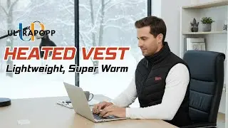 Ultrapopp USB Heated Vest with 20000mAh Battery Pack