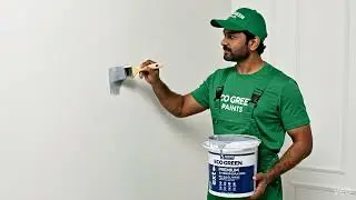 White paint se luxury light grey shade ka perfect transformation! #ecogreenpaint #cowdungpaint