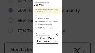 Xenea Wallet spur protocol quiz answers