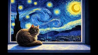 Starry Night Cat Dreams: Crickets & Gentle Cosmic Hum for Deep Slumber