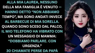 I Miei Genitori Non Vennero Alla Mia Laurea, Ma Andarono Tutti Al Mio…