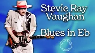 Stevie Ray Vaughan Style Blues - Guitar Jam Backing Track in Eb