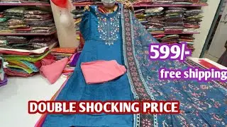 DOUBLE SHOCKING PRICE on 3 peice sets brandies frocks @550/- free shipping