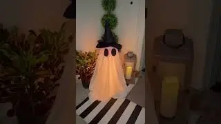 👻Tomato Cage Light-Up Ghost #diy #crafts #howto #fyp #youtube #louisianawoman1 #Halloween #decor