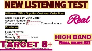 MILLENIUM OFFICE SUPPLIES CUSTOMER ORDER FORM . Ielts listening practice test with answers