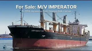 🇯🇵 M/V IMPERATOR (2008) 18,981 DWT Japanese-Built Bulk For Sale (IMO 9367906 | Call Sign: V2B2021)