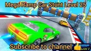 Most Difficult Level 25 || Mega Ramp Car Stunt|| Android gameplay || #cargames #carracing #gaming