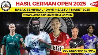 Wow matap!!!  Rehan/Gloria lolos ke Final - Hasil semifinal German Open 2025 day5
