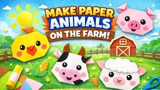 Paper Farm Animal Faces 🚜 🐖 🐄 #artforkids #kidscrafts #kids #farmanimals 