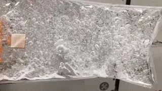 Bubbles in water in space