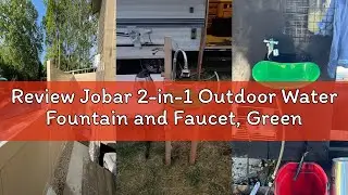 Review Jobar 2-in-1 Outdoor Water Fountain and Faucet, Green