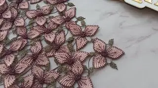 3 yapraklı çiçek yapılışı💫 12.model #iğneoyası #needlework