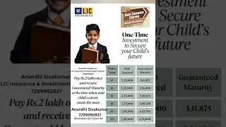 LIC Nav Jeevan Shree Plan  One-Time Investment for Child's Future | Guaranteed Maturity ₹6.75 Lakh