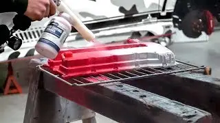 Порошковое покрытие крышки клапана в домашней духовке!