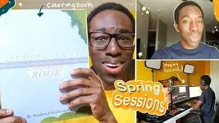 SPRING SESSIONS ✧ my new coloring book and having a productive editing day (vlogmas day 2+3)