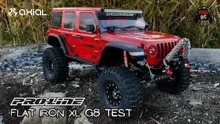 Axial SCX10 III Jeep Wrangler Rubicon /  I Test The PROLINE FLAT IRON XL G8 on my crawler course