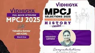 MPCJ Mock Interview | Full Session with Vishaka Gatwar | Judiciary Real Interview Experience