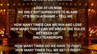 Only Teardrops - Karaoke Version with Lyrics (Denmark - Eurovision 2013)