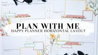 PLAN WITH ME 📒 | HAPPY PLANNER HORIZONTAL LAYOUT | PASTEL FLORALS | JAN 8 - 14