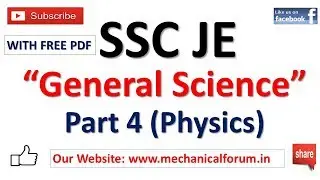 SSC JE 2017 18 General Science Important for All Branches || Physics Questions Capsule || Part 4