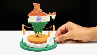 INDIA Map Craft ideas || Independence day Craft ideas for school projects || August 15th Craft ideas