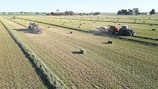 Fendt 714 Baling Hay