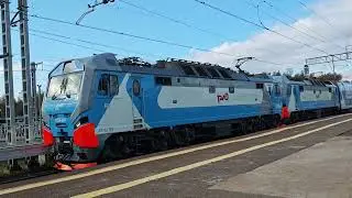Аврора! Электровозы ЭП2К-507+506, Обухово, г. СПб, 02.10.2025 г. (4K UHD)