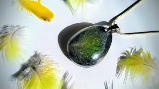 How to preserve a natural bird feather in epoxy resin TUTORIAL making resin pendant no bubbles Rio