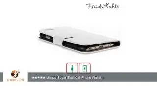Official Frida Kahlo Sugar Skull Coyoacan Patterns Leather Book Wallet Case Cover For Apple iPhone 6