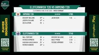Elsternwick T20 v Ormond T20
