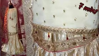Gharara / Sharara Cutting & stitching | Banarsi Sharara Making | Easy step by step Envelope method