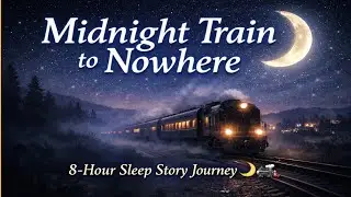 8 Hour Midnight Train to Nowhere 🚂 Cozy Slow Text Sleep Story Across Sleeping America | Relaxing Bed