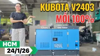 (24/1) Máy phát điện Kubota V2403 mới 100% dùng cho gác xe công | LH : 0949512121