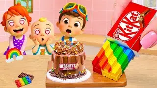 Mini Rainbow Kitkat Chocolate Cake 🍫 Satisfying Miniature Chocolate Cake Decorating Ideas