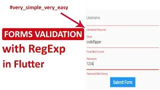 #21 Validate Forms in flutter || Flutter Forms And Validation 