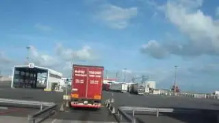 Calais port -  We are driving in the port and check in!